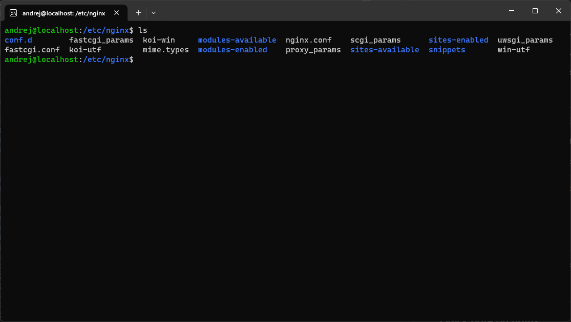 Nginx file structure.